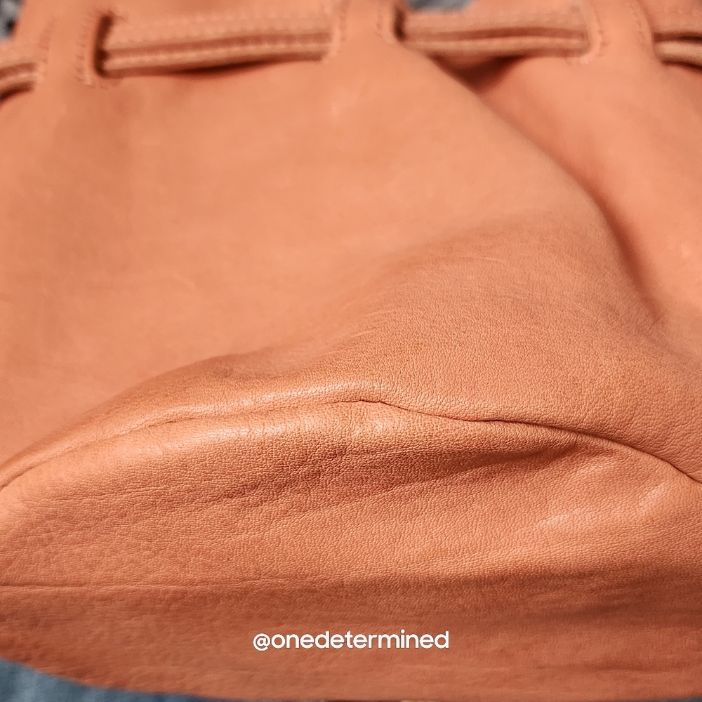 Pink Leather Drawstring Crossbody - Picture 11 of 17